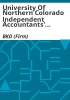 University_of_Northern_Colorado_independent_accountants__report_on_application_of_agreed-upon_procedures