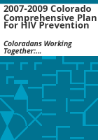 2007-2009_Colorado_comprehensive_plan_for_HIV_prevention